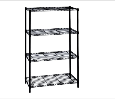 Photo 1 of 4-Tier Steel Wire Shelving Unit in Black (36 in. W X 54 in. H X 14 in. D)