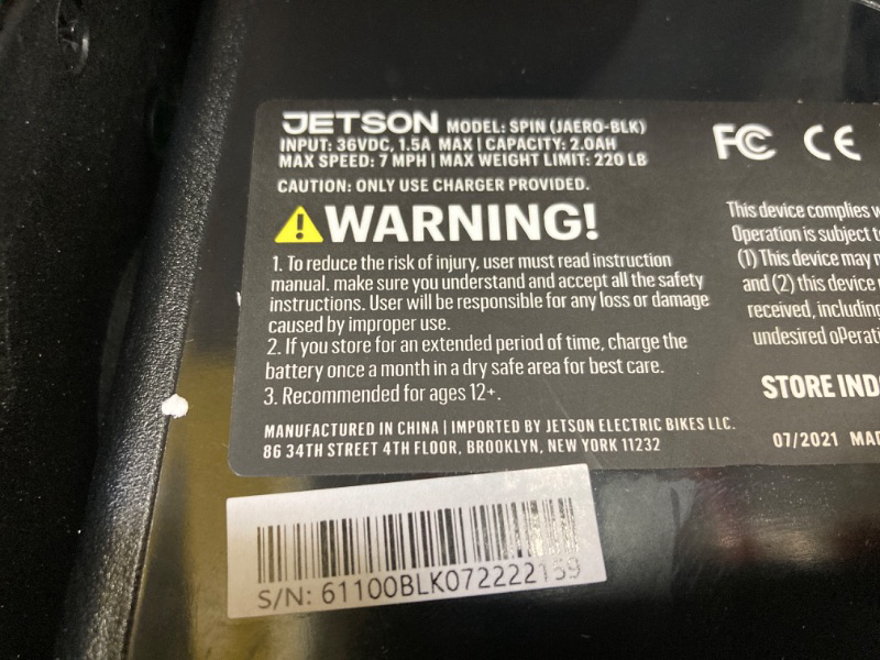 Photo 4 of *MISSING PARTS* Jetson All Terrain Hoverboard with LED Lights, LED Light-up Wheels, Self-Balancing Hoverboard with Active Balance Technology, Ages 12+ Spin Onyx