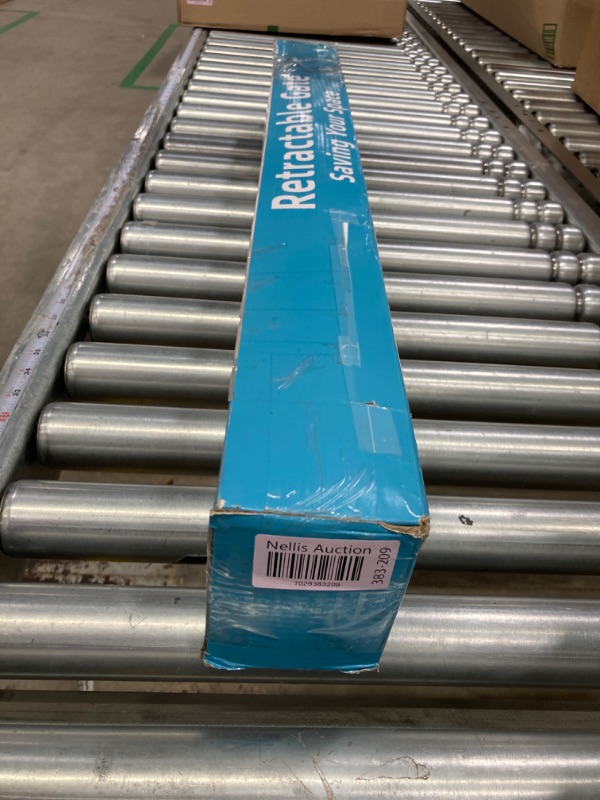 Photo 3 of *MISSING HARDWARE* Retractable Baby Gates for Staris - PRObebi Retractable Dog Gate, Indoor Safety Gate Extends to 72" Wide 34" Tall, Extra Wide Baby Gate, Mesh Gate for Doorways, Hallways, Outdoor, Grey A-grey 34" Tall x 72" Wide