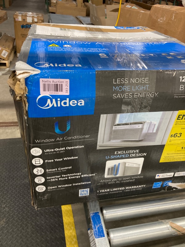 View 4 of Midea 12,000 BTU U-Shaped Smart Inverter Air Conditioner–Cools up to 550 Sq. Ft., Ultra Quiet with Open Window Flexibility, Works with Alexa/Google Assistant, 35% Energy Savings, Remote Control 12000 BTU