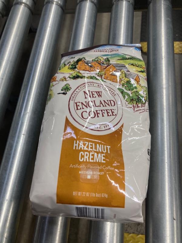 Photo 2 of *USE BY 4/9/25* New England Coffee Hazelnut Creme Medium Roast Ground Coffee, 22 Oz, Bag