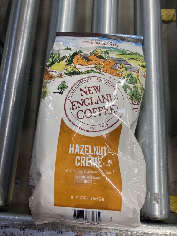 Photo 2 of *USE BY 4/9/25* New England Coffee Hazelnut Creme Medium Roast Ground Coffee, 22 Oz, Bag