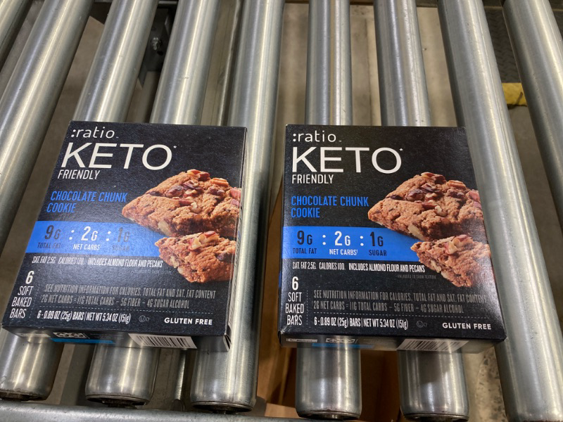 Photo 2 of *PACK OF 2* Ratio Soft Baked Bars, Chocolate Chunk Cookie, 1g Sugar, Keto Friendly, 5.34 OZ 