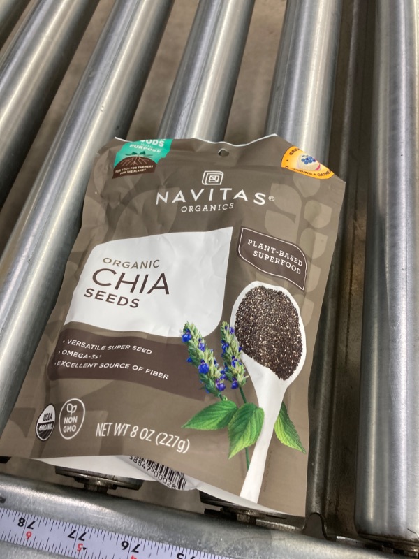 Photo 2 of *EXP 10/2024* Navitas Naturals Organic Chia Seeds - 8 oz bag