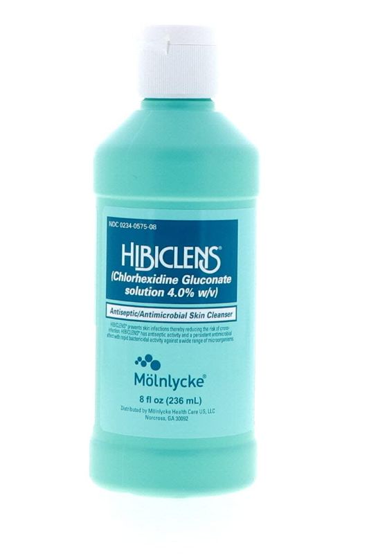 Photo 1 of *PACK OF 2* Prep Solution Hibiclens 8oz Antimicrobial 4% CHG Bottle Ea by, Molnlycke Healthcare 