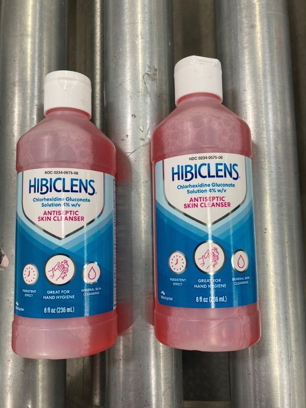 Photo 1 of *PACK OF 2* Prep Solution Hibiclens 8oz Antimicrobial 4% CHG Bottle Ea by, Molnlycke Healthcare 