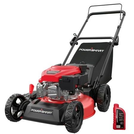 Photo 1 of ***(LEAKS OIL)***
PowerSmart Push Gas Lawn Mower 17-inch 144cc Engine 3-in-1 with Bagger 6-Position Height Adjustment
