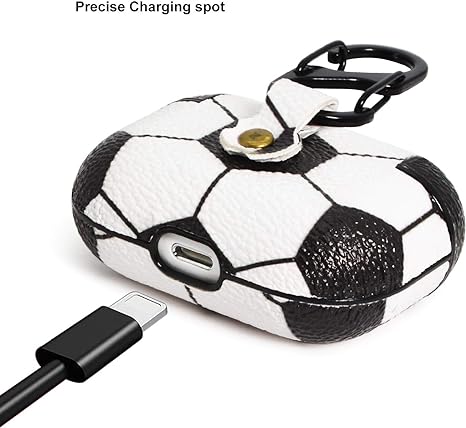 Photo 1 of HIDAHE Case for Airpods Pro, Airpods Pro Cover Football, Airpods Pro Skin Accessories Sport Pattern Airpod Pro Cover Case for Apple Charging Case for AirPods Pro, Soccer