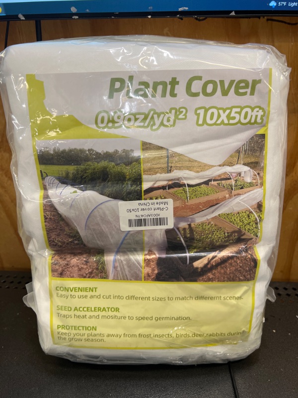 Photo 1 of  Garden Row Blanket Cover 10 x 50 Ft Garden Floating Row Cover Reusable Frost Cloth for Winter Cold Weather Outdoor Plant Protection