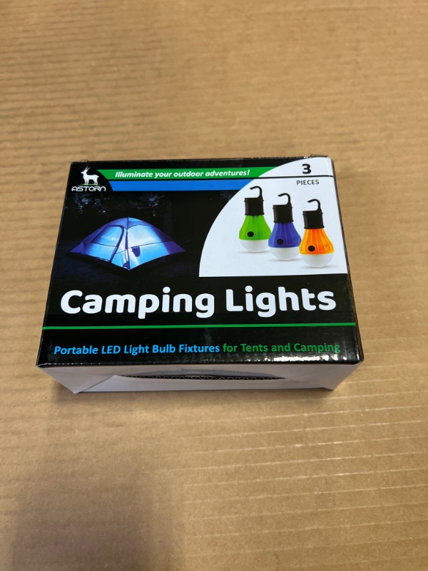 Photo 2 of 3 PC Outdoor Light Set for Tents & Camping by Astorn. Camping Made Easy with These Portable Lights. Use The Light on a Patio, in a Tent or in an RV. Battery Operated and Weatherproof!