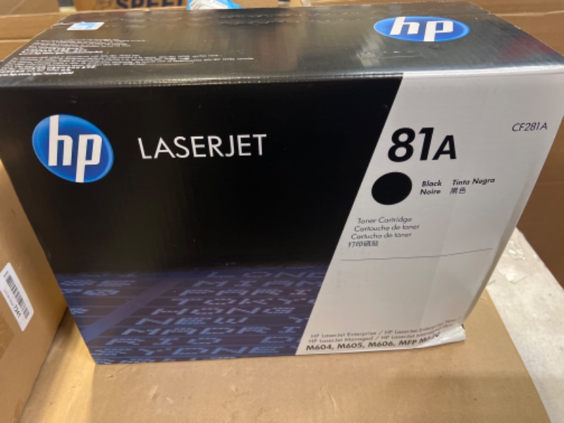 Photo 2 of HP 81A Black Toner Cartridge | Works with HP LaserJet Enterprise M604, M605, M606 Series; HP LaserJet Enterprise MFP M630 Series | CF281A