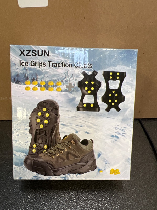 Photo 2 of XZSUN Ice Cleats?Snow Ice Traction Shoe Boot Cleats? Anti Slip 10-Studs Silicone Rubber Crampons for Footwear