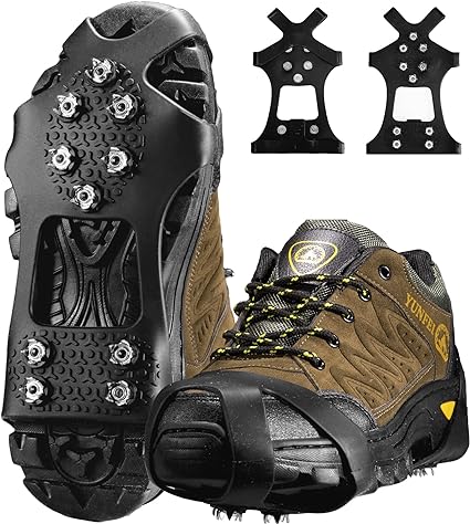 Photo 1 of XZSUN Ice Cleats?Snow Ice Traction Shoe Boot Cleats? Anti Slip 10-Studs Silicone Rubber Crampons for Footwear