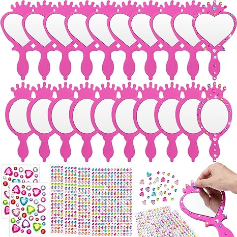 Photo 1 of Geetery 20 Pcs Unbreakable Kids Mirror DIY Decorate Your Own Princess Mirror Mermaid Mirrors Princess Foam Mirrors Small Mirrors for Crafts Princess Party Decorations Birthday(Cute Princess)
Visit the Geetery Store