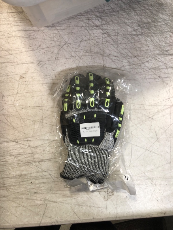 Photo 2 of TripleJump Impact Protection Vibration Absorption Work Gloves Nitrile Coated Nonslip Safety Gloves. XL
