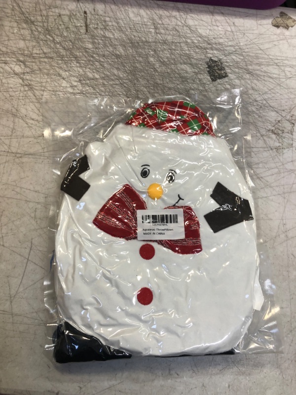 Photo 1 of Aqratesez Snowman Plush Pillow 15'' Soft Snowman Shaped Stuffed Hugging Pillow Large Festive Decorative Cushion for Christmas Home Decoration,Birthday Holiday Party Gifts