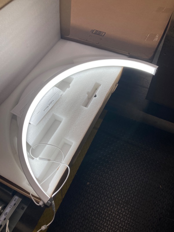 Photo 2 of 30in LED Half Moon Light for Nail 3000-6000k 35w Desk lamp lash lamp for lash Extension Led Light for Nails tech, Stepless Dimming?2520 LM?