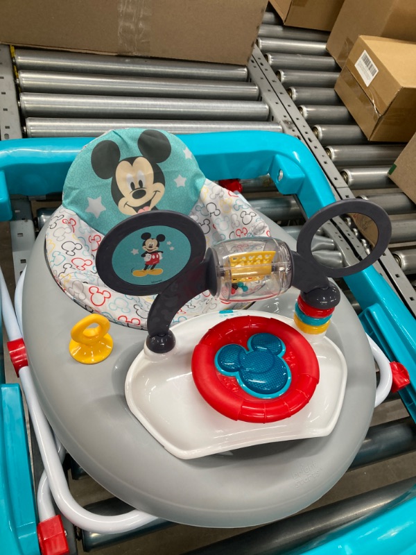 Photo 4 of Bright Starts Mickey Mouse Tiny Trek Walker, Original Bestie, 2-in-1 Walker Ages 6 Months+ Mickey Original Besties