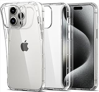 Photo 1 of *** BUNDLE X 2 *** Clear Case for iPhone 15 Pro Max, Ultra [Slim Thin] Flexible Scratch Resistant Transparent TPU Shockproof Gel Rubber Soft Silicone Protective Phone Case Cover for iPhone 15 Pro Max 6.7'' (Clear)