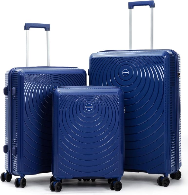 Photo 1 of Luggage Sets 3 Piece, Suitcases with Wheels, Hardshell Suitcase Set, PP Carry on Luggage Set with TSA Lock, Travel Luggage