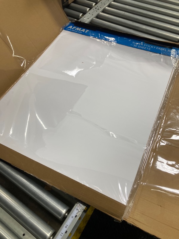 Photo 2 of Sticky Easel Pads, Upgraded Flip Chart Paper, Large Easel Paper for Teachers, 25 x 30 Inches, Self Stick Easel Paper for White Board, 30 Sheets/Pad, 4 Pads, Super Sticky with 2 Strips of Adhesive