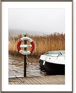 Photo 1 of 18" x 24" Picture Frames for Wall, Aluminum Frame 22 x 28 Inch with Tempered Real Glass, 18" x 24" Frame with Mat for 18x24, Large Metal Art Frame 22 by 28 for Home Decor