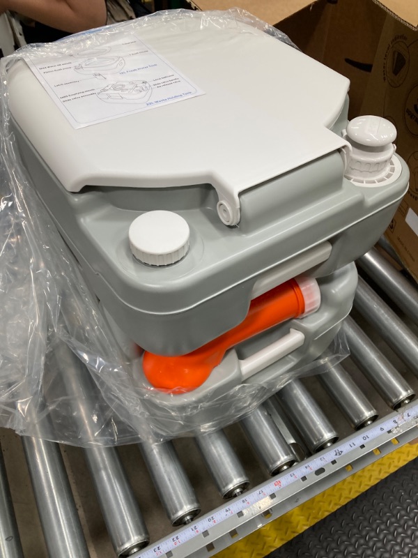 Photo 1 of Kohree Portable Toilet Camping Porta Potty, 5.8 Gallon Waste Tank, Indoor Outdoor Toilet with CHH Piston Pump and Level Indicator, Leak-Proof Cassette Toilet for RV Travel, Boat and Trips.