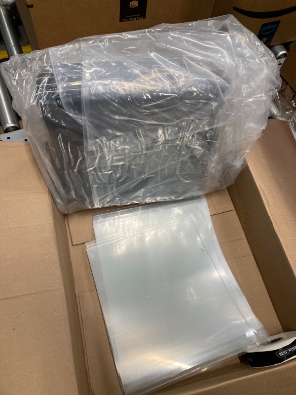 Photo 1 of 10 Pcs Transparent Tall Cake Boxes 12" x 12" x 10" Large Clear Cake Box with Ribbon Cake Carrier PET Wedding Cake Storage Container Clear Gift Boxes for Party Birthday Dessert Display (Black)
