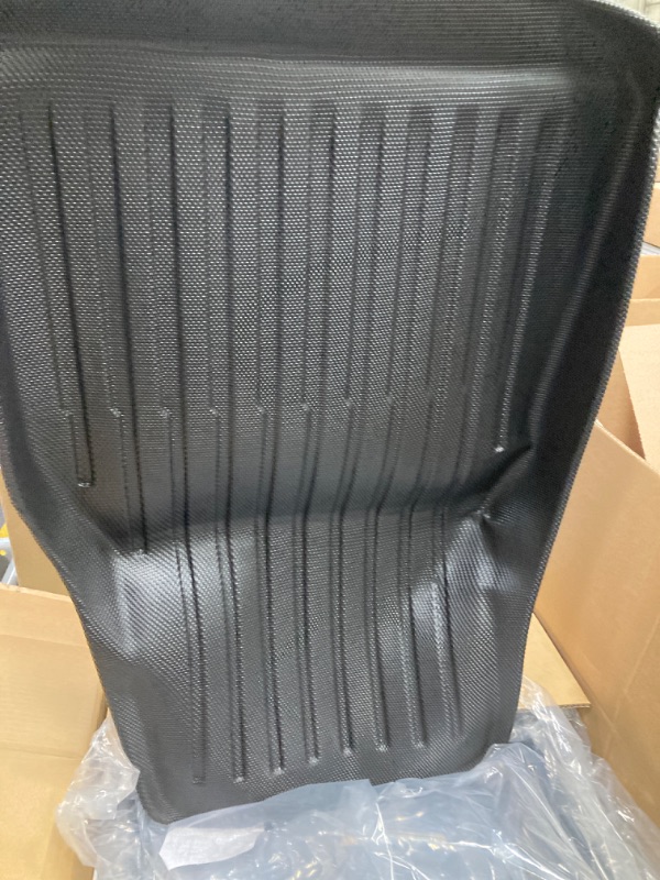 Photo 2 of Tesla Model Y2020 ,2021,2022 Full Set of TPE Floor mats and Rear Trunk Cargo Tray + Foladble Sunroof Sunshade and Heat Insulation Cover ( Starry Sky )