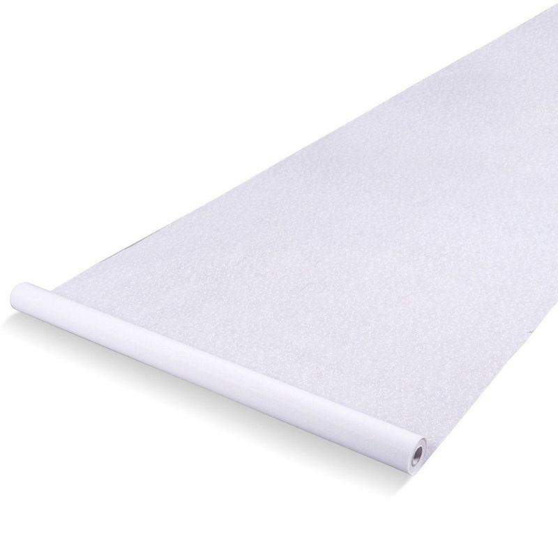 Photo 1 of 3 X 50 Ft Leaf Imprint White Aisle Runner for Wedding Ceremony Receptions Indoor and Outdoor Banquets Prom Nights