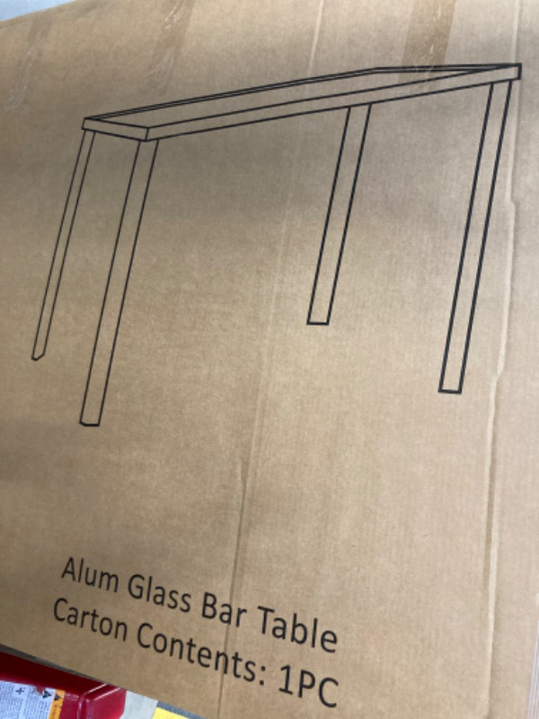 Photo 1 of Alum Glass Bar Table