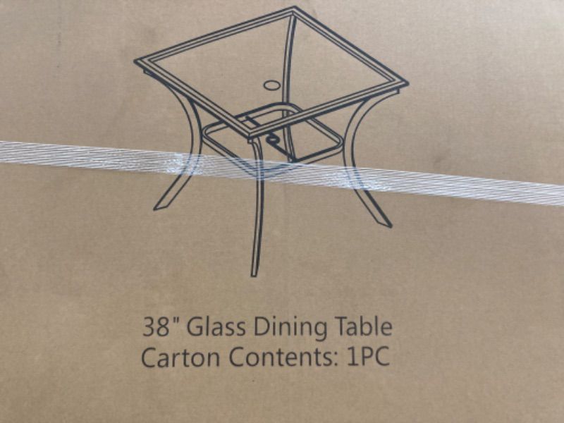 Photo 1 of 38" Glass Dining Table