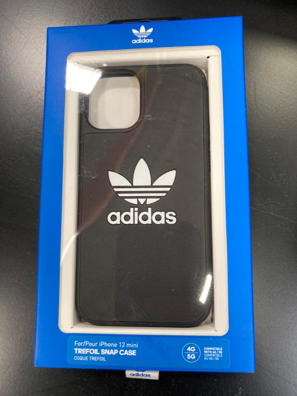 Photo 2 of adidas Case Designed for iPhone 12 Mini 5.4 Case, Drop Tested Cases, Shockproof Raised Edges, Original Protective Case, Black/White