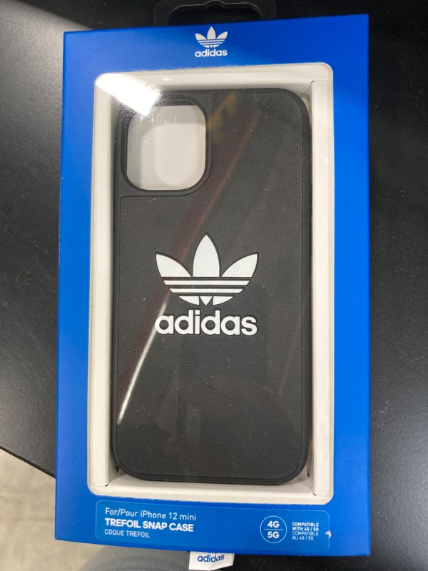 Photo 2 of adidas Case Designed for iPhone 12 Mini 5.4 Case, Drop Tested Cases, Shockproof Raised Edges, Original Protective Case, Black/White