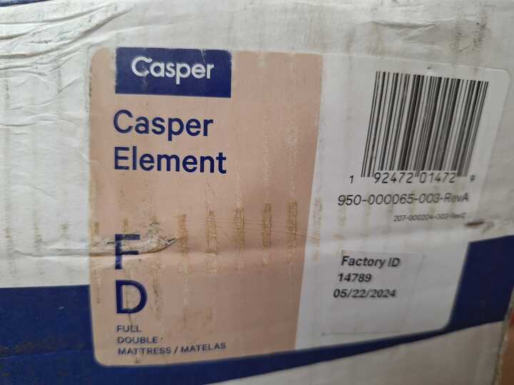 Photo 3 of Casper Element Mattress FULL DOUBLE