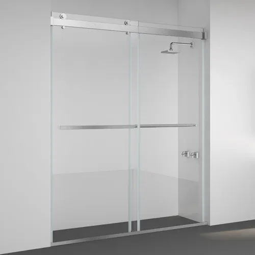 Photo 1 of 301060-BP-BN Spezia 56" - 60"W x 76" H Double Sliding Frameless Shower Door
