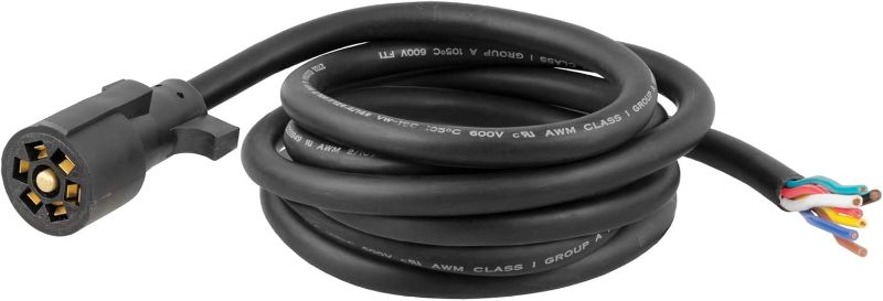 Photo 1 of CURT 57010 10-Foot Vehicle-Side Truck Bed 7-Pin Trailer Wiring Harness Extension, Select Ford F-150, F-250, F-350 Super Duty, Black