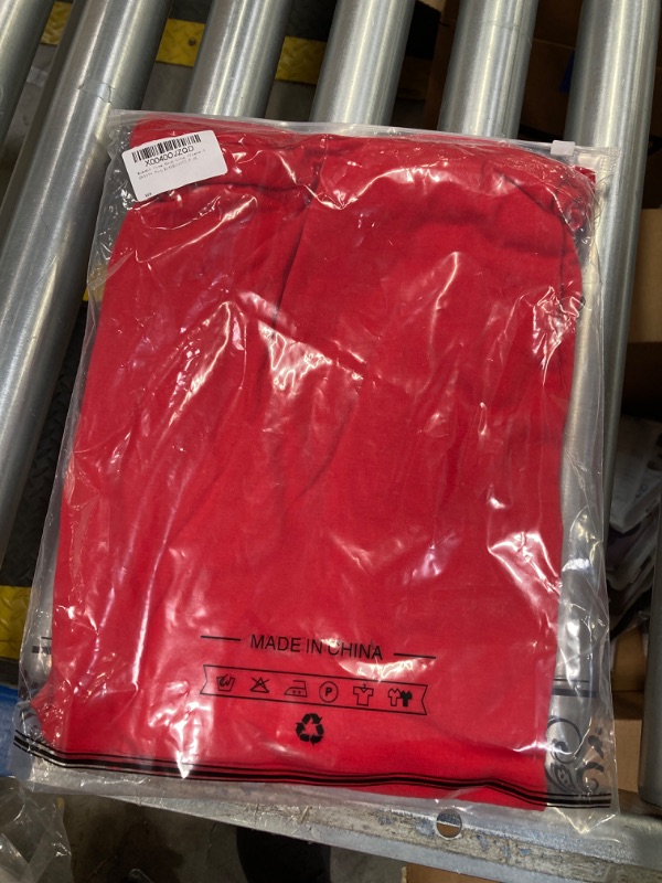 Photo 2 of (RED SEE SECOND PHOTO) Kancystore Long Sleeve Tee Shirts for Women Casual Basic Tops Solid Color Thanksgiving Shirt Red,XL+
