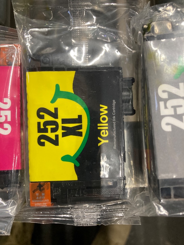 Photo 1 of ***SOME ARE MISSING, WHAT YOU SEE IN THE PICTURES IS WHAT YOU GET*THEY ARE ALL VERIFIED FACTORY SEALRD*** E-Z Ink (Remanufactured Ink Cartridges Replacement for Epson 252XL 252 XL Combo Pack to use with Workforce WF-7110 WF-7710 WF-7720 WF-3640 WF-3620 (4