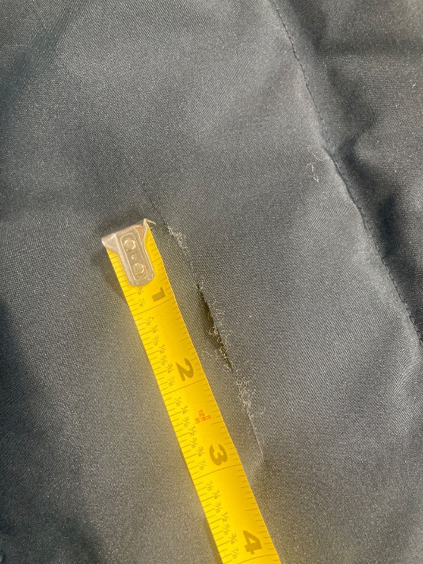 View 8 of ***THERE IS A TEAR ON THE BACK OF COAT, REFER TO PICS***Tommy Hilfiger Men's Arctic Cloth Full Length Quilted Snorkel Jacket (Standard and Big & Tall), Navy, X-Large***THERE IS A TEAR ON THE BACK OF COAT, REFER TO PICS**
