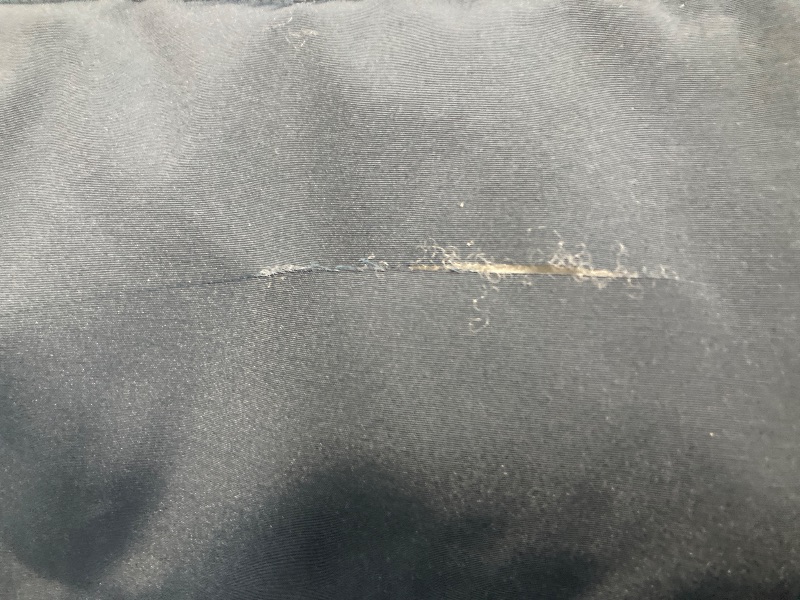 View 7 of ***THERE IS A TEAR ON THE BACK OF COAT, REFER TO PICS***Tommy Hilfiger Men's Arctic Cloth Full Length Quilted Snorkel Jacket (Standard and Big & Tall), Navy, X-Large***THERE IS A TEAR ON THE BACK OF COAT, REFER TO PICS**