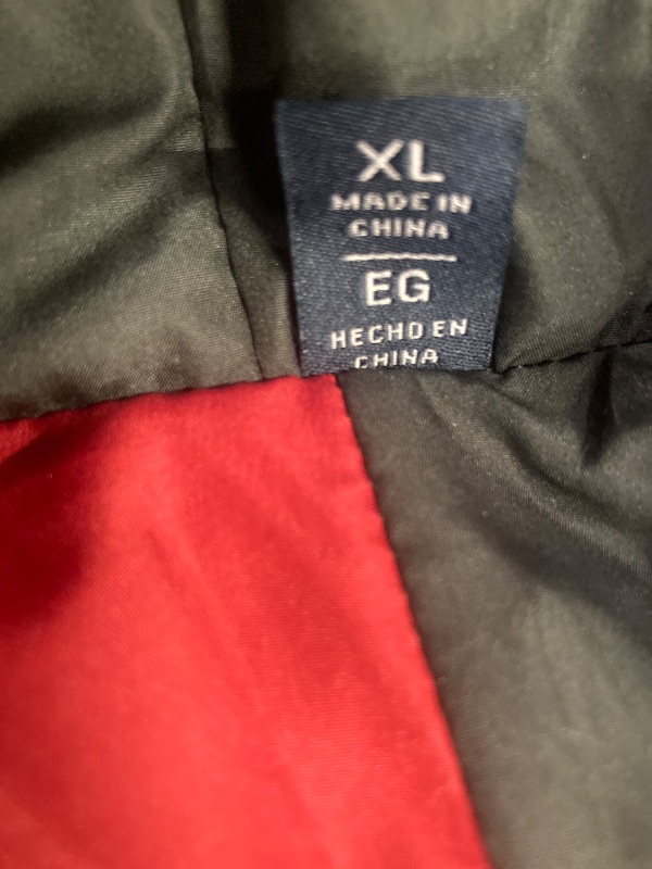 View 4 of ***THERE IS A TEAR ON THE BACK OF COAT, REFER TO PICS***Tommy Hilfiger Men's Arctic Cloth Full Length Quilted Snorkel Jacket (Standard and Big & Tall), Navy, X-Large***THERE IS A TEAR ON THE BACK OF COAT, REFER TO PICS**