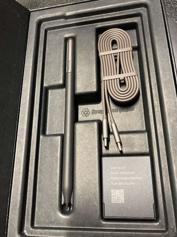 Photo 1 of **only open to checking is everything is good**reMarkable Paper Pro Move - Weave Folio Bundle | Ultraportable Color 7.3" Paper Tablet with Marker Plus Pen with Eraser, and a Book Folio Cover in Mosaic Weave – Basalt