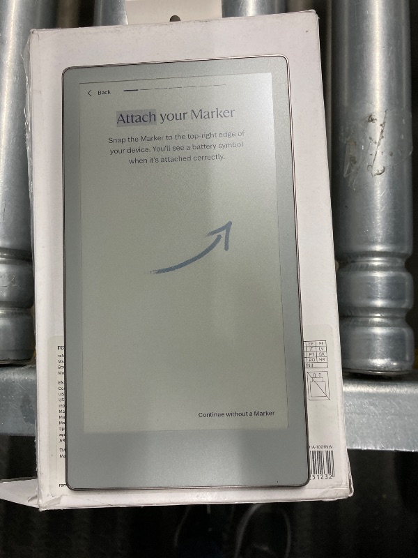 Photo 1 of **only open to checking is everything is good**reMarkable Paper Pro Move - Weave Folio Bundle | Ultraportable Color 7.3" Paper Tablet with Marker Plus Pen with Eraser, and a Book Folio Cover in Mosaic Weave – Basalt