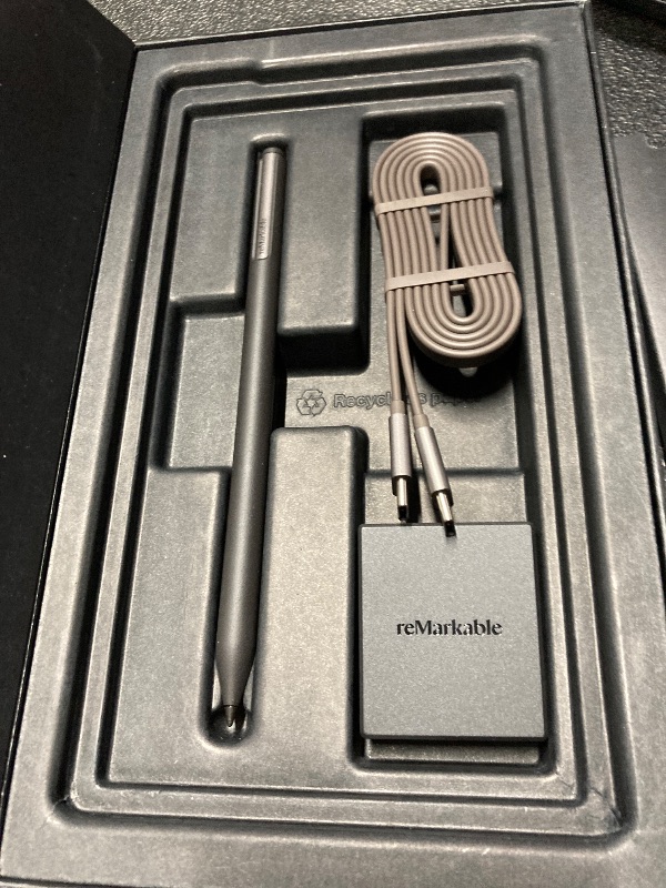 Photo 1 of **only open to checking is everything is good**reMarkable Paper Pro Move - Weave Folio Bundle | Ultraportable Color 7.3" Paper Tablet with Marker Plus Pen with Eraser, and a Book Folio Cover in Mosaic Weave – Basalt