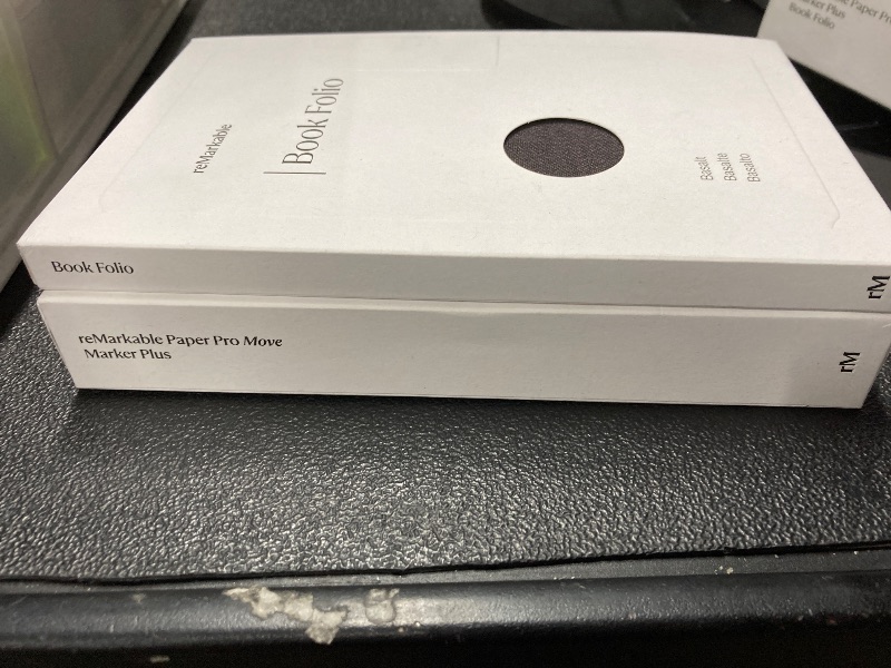 Photo 1 of **only open to checking is everything is good**reMarkable Paper Pro Move - Weave Folio Bundle | Ultraportable Color 7.3" Paper Tablet with Marker Plus Pen with Eraser, and a Book Folio Cover in Mosaic Weave – Basalt