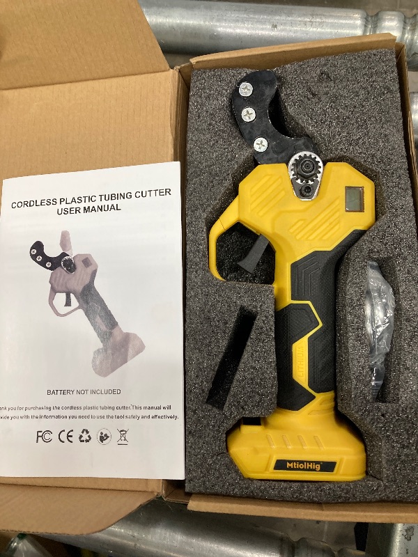Photo 1 of MtiolHig Cordless PVC Pipe Cutter Compatible with DEWALT 20v Battery, 1-5/8" (32mm) Pipe Cutter Tool Brushless Motor Tubing Cut 240W - Battery not included