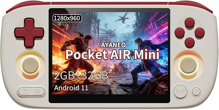 Photo 1 of **BLACK**AYANEO Pocket AIR Mini [Xinput Vibration]-4.2 Inches 1280x960(Screen Aspect Ratio 4:3) Touch Screen Handheld Android 11 OS Retro Video Game Console Tablet PC 2GB MTK G99,32GB Storage,WiFi 5BlaCK