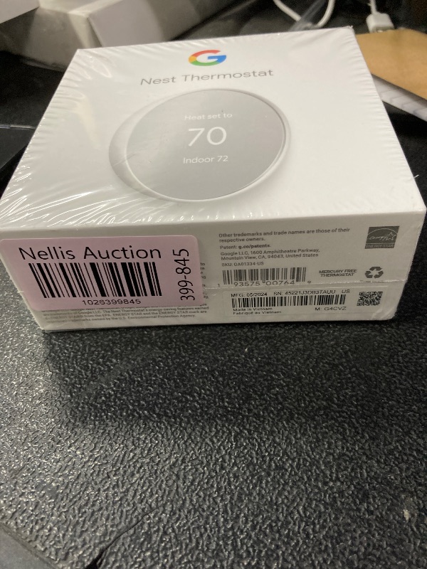 Photo 1 of **Factory Sealed its not permitted to Return, to Refund**Google Nest Thermostat - Smart Thermostat for Home - Programmable Wifi Thermostat - Snow