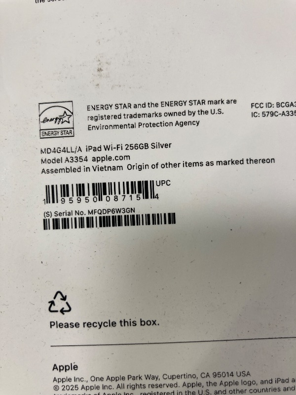 Photo 1 of **Factory Sealed, its not permitted to return, not refund**Apple iPad 11-inch: A16 chip, 11-inch Model, Liquid Retina Display, 256GB, Wi-Fi 6, 12MP Front/12MP Back Camera, Touch ID, All-Day Battery Life — Silver